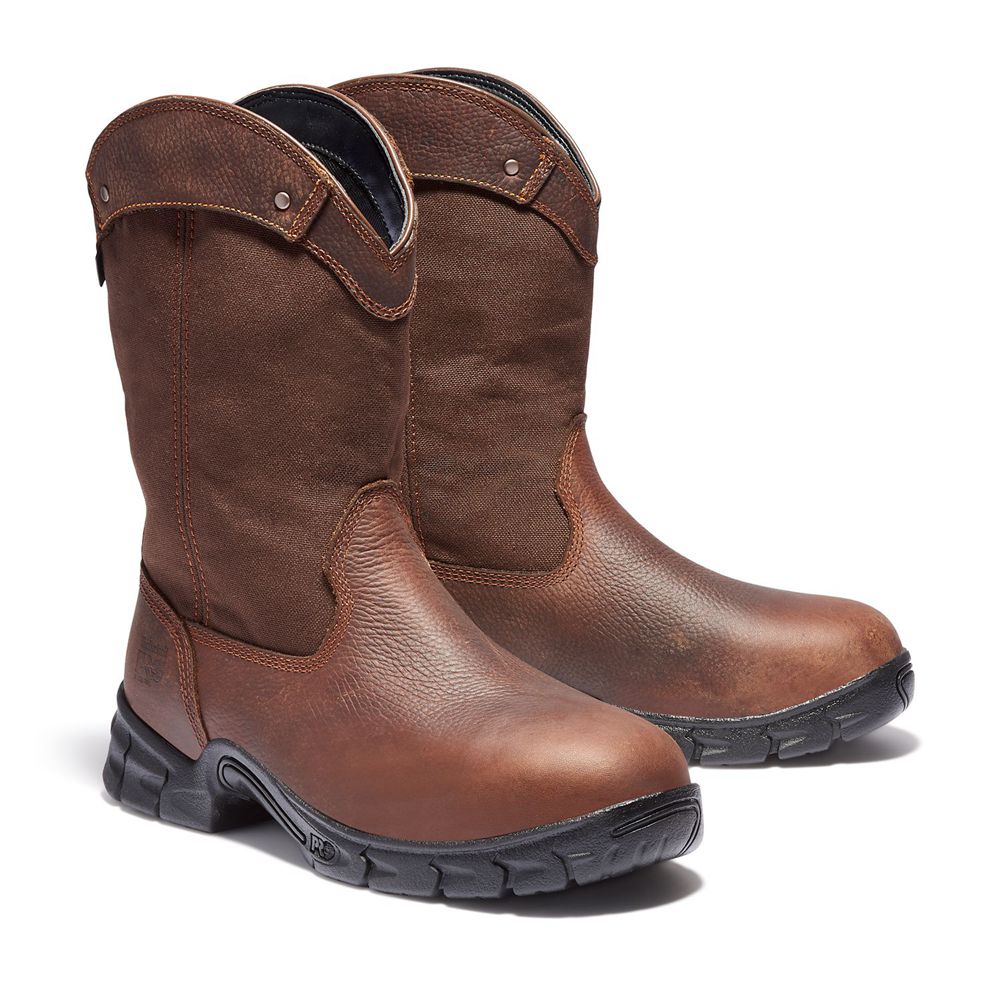 Bocanci De Muncă Timberland Barbati Maro - Pro® Excave Steel Toe Wellington - Romania - CJYTRP174